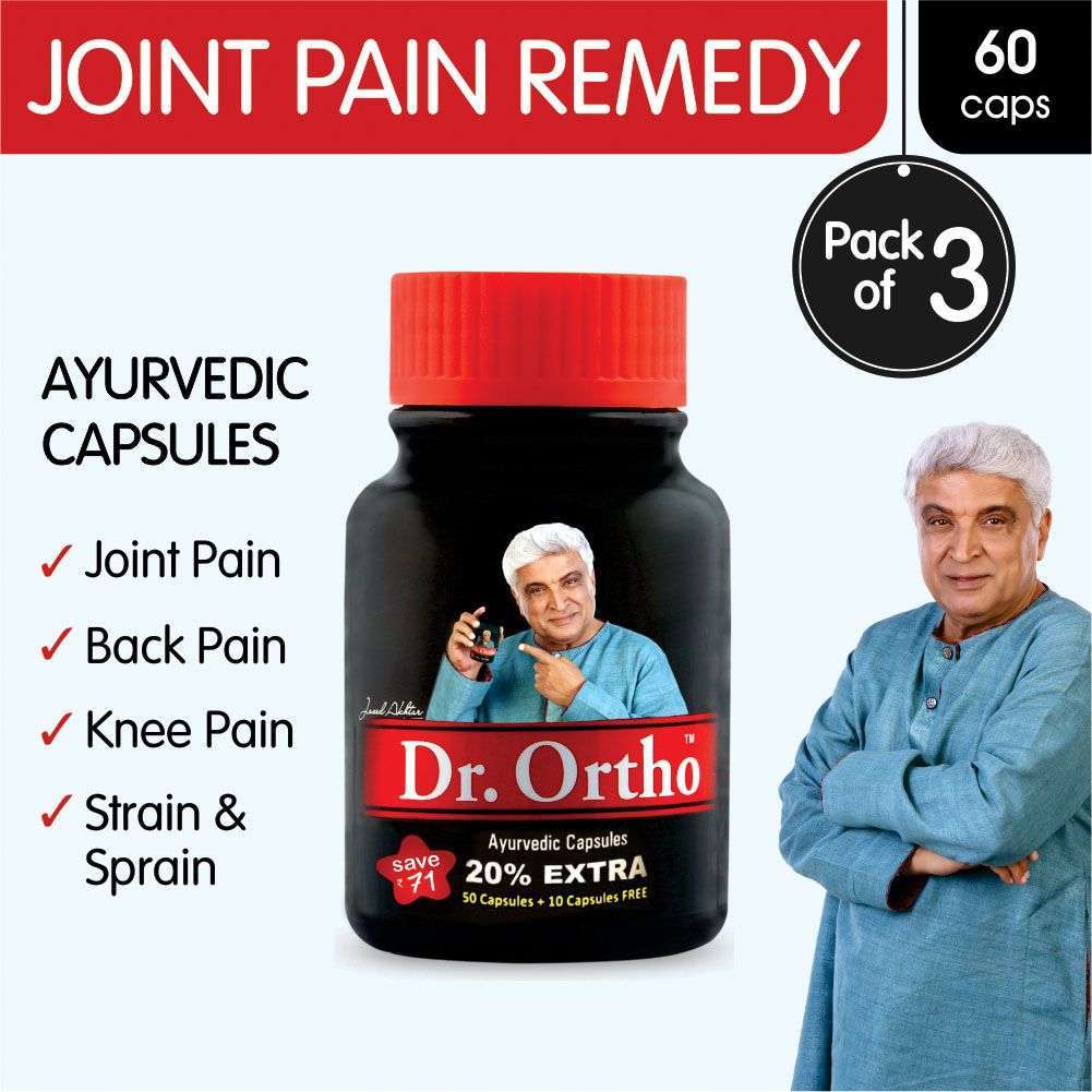 Dr Ortho Joint Pain Relief Capsules 60Caps, Pack of 3 (Ayurvedic ...