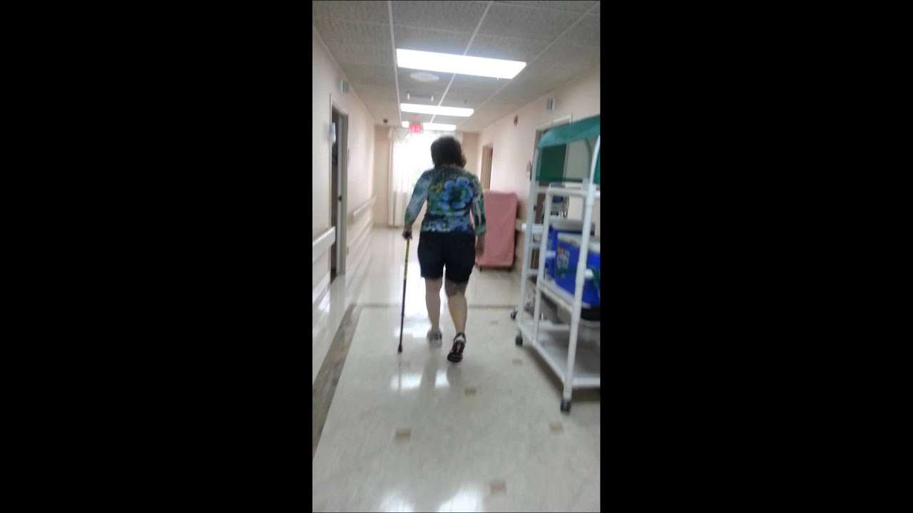 Walking one week after knee replacement surgery